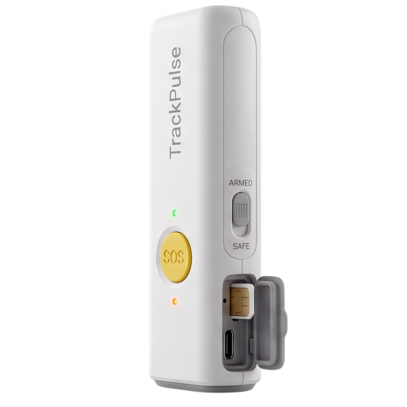 TrackPulse device, front detail